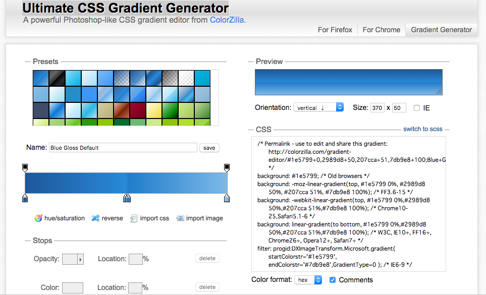 Ultimate CSS Gradient Generator